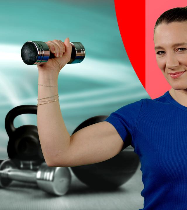 Janina Neudecker zeigt, wie 150 Minuten Sport pro Woche – Krafttraining und Ausdauer – das Krebsrisiko senken, Bauchfett reduzieren und die Blutwerte verbessern.“