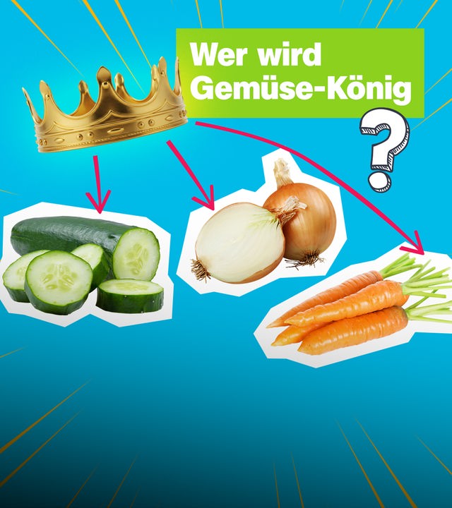 Wer wird Gemüsekönig?; Gurke; Zwiebel; Karotte