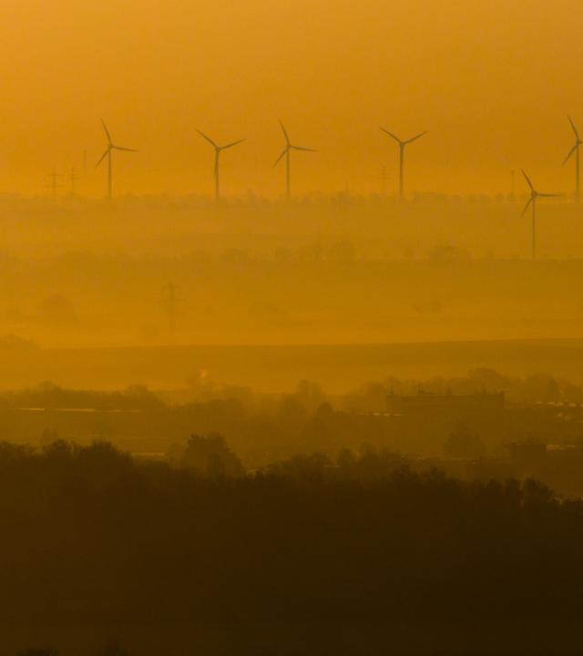 Windkraftanlagen am Horizont