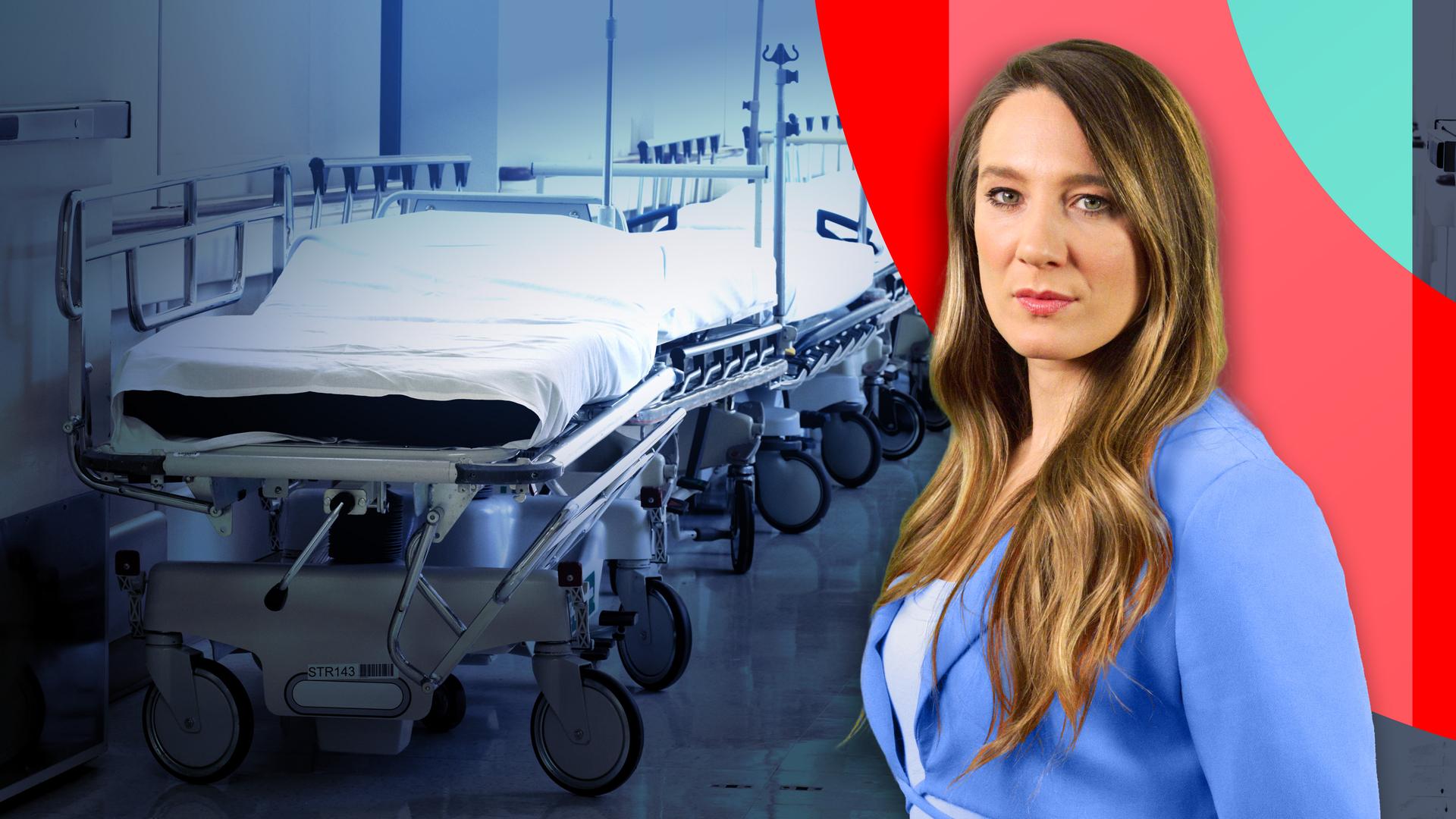  Behandlungsfehler, falsche Medikamentierung, resistente Keime, verspätete Sepsisdiagnosen gefährden Patienten - Jasmina Neudecker (im Bild mit Krankenhausbetten) hakt nach.. 