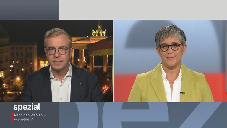 Shakuntala Banerjee im Gespräch mit CDU-Spitzenkandidat Stefan Evers 