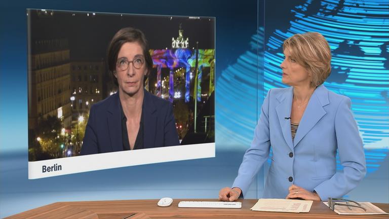 Schaltgespräch zwischen Diana Zimmermann und Marietta Slomka