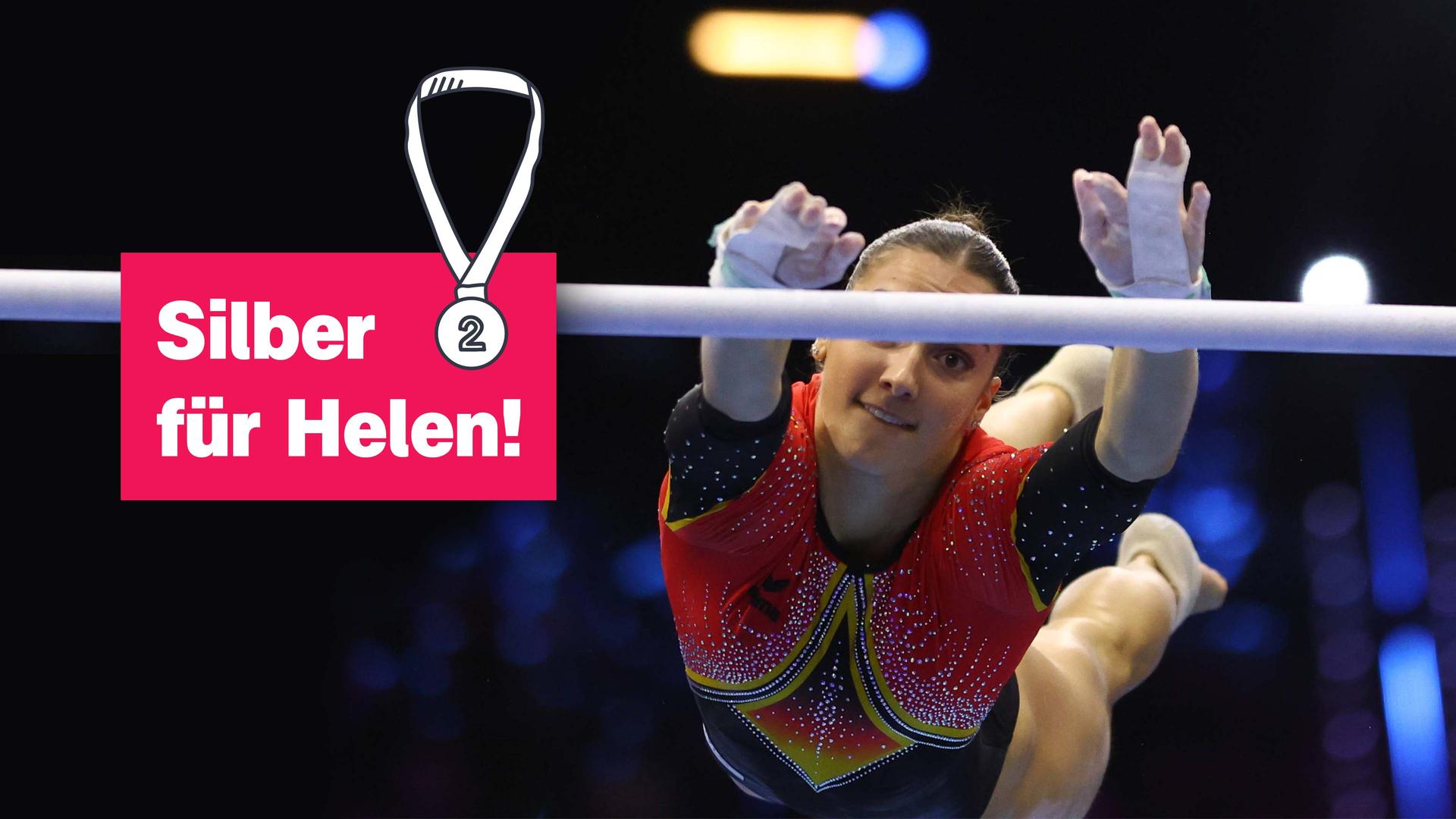 Silber für Helen! Die Turnerin gewinnt für Deutschland den zweiten Platz.