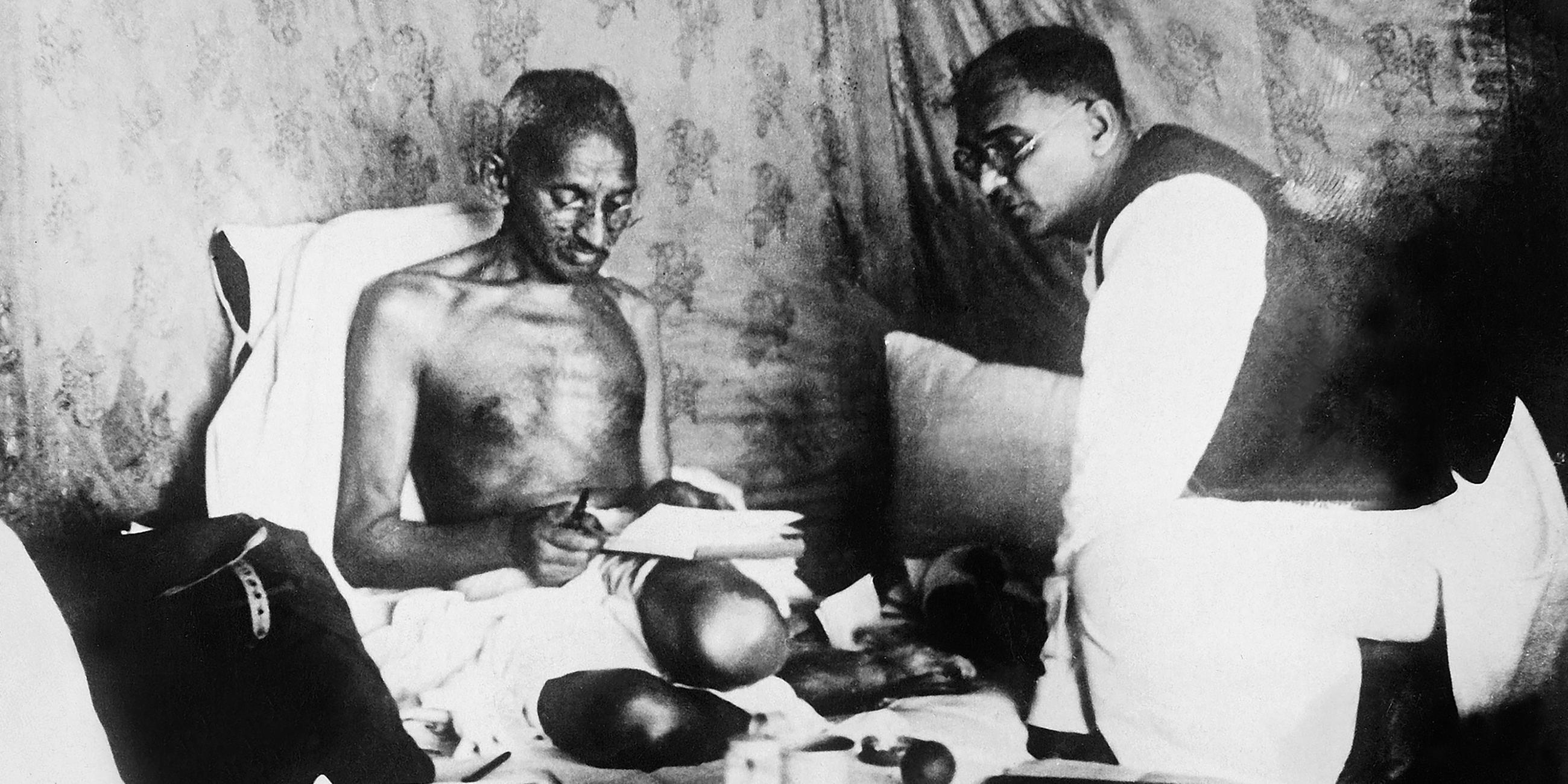 Gandhi - Hungerstreik nach Freilassung aus Gefängnis im Mai 1933