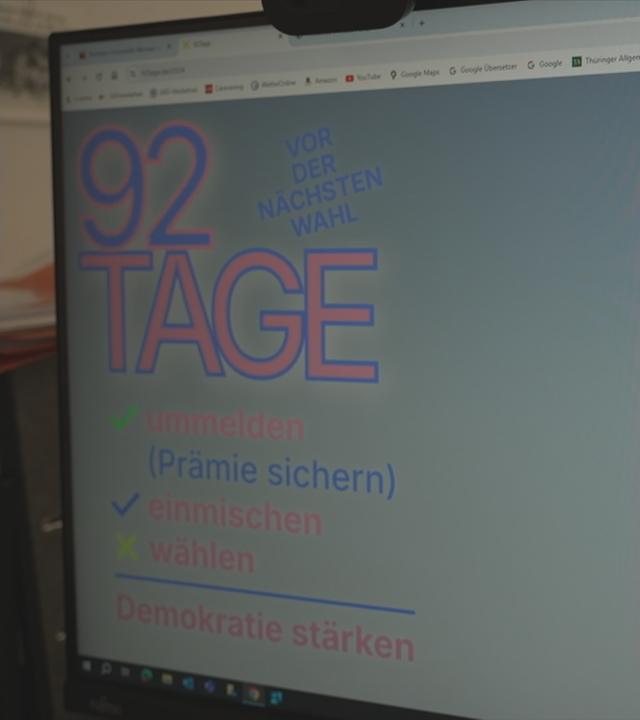 Webseite der "92-Tage-Kampagne" der Uni Weimar.