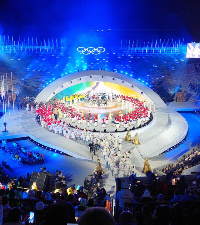die Abschlussfeier der Olympischen Winterspiele in Verona.