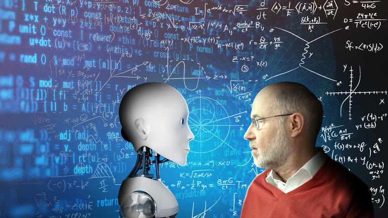 Harald Lesch Face to Face mit einem Roboter