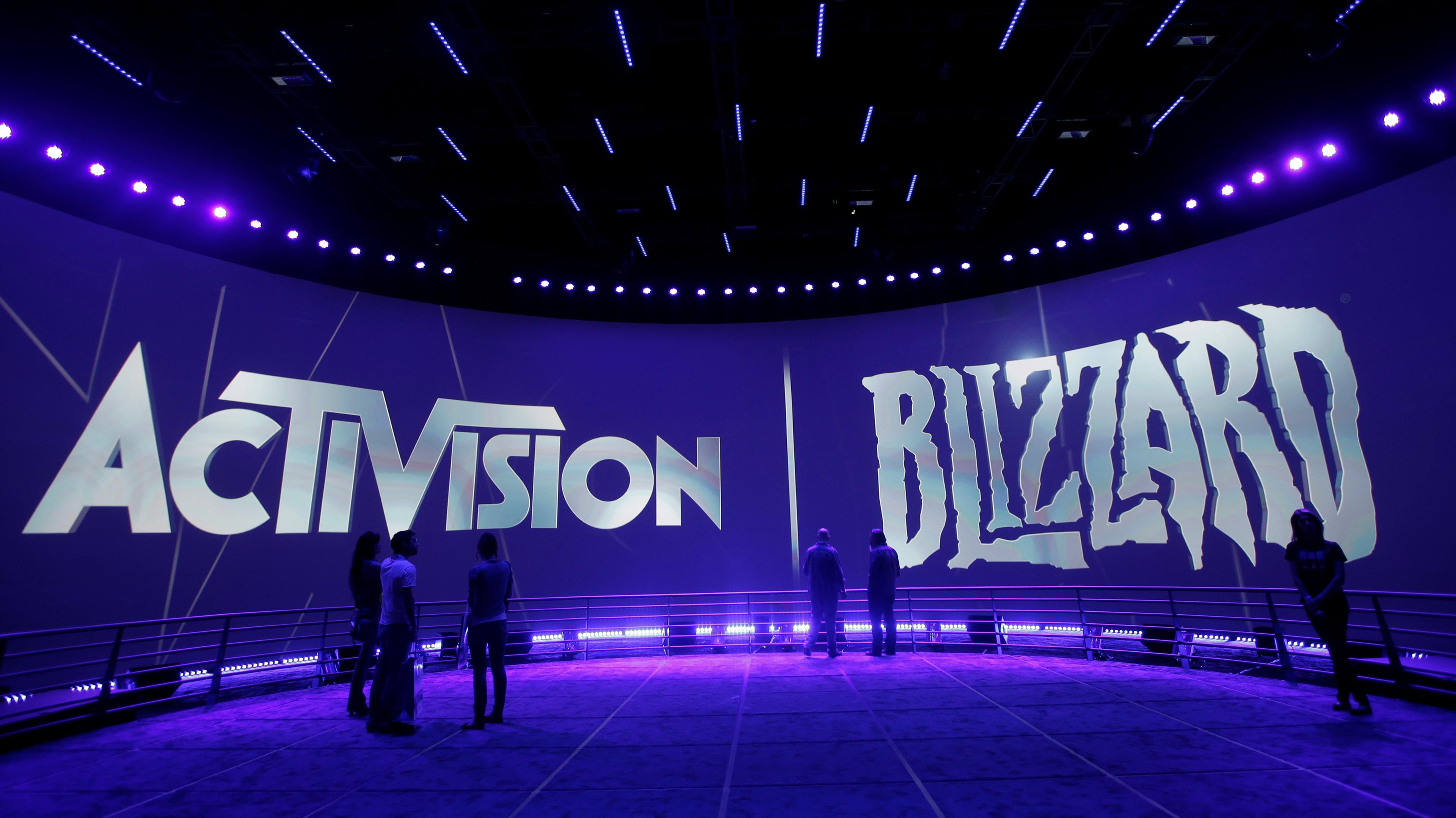 Activision Blizzard Logo auf der Electronic Entertainment Expo in Los Angeles. Archivbild