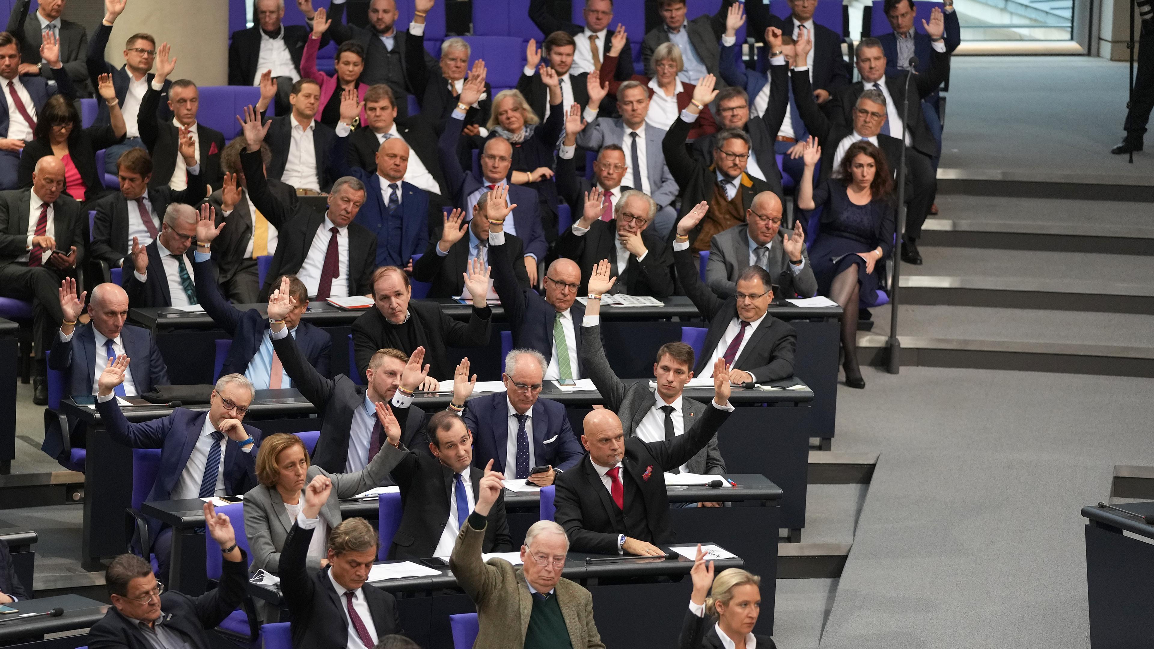 Die AfD-Fraktion im Bundestag, aufgenommen am 26.10.2021