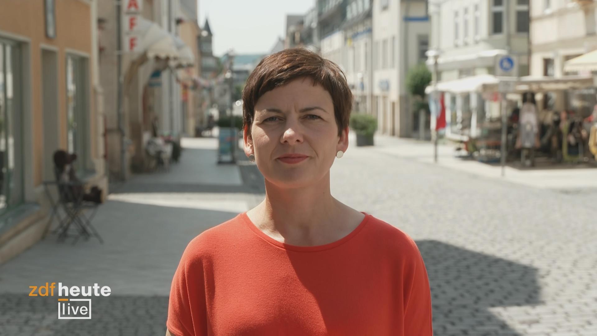 Leiterin des ZDF-Thüringen-Studios Melanie Haack in Sonneberg bei ZDFheute live 