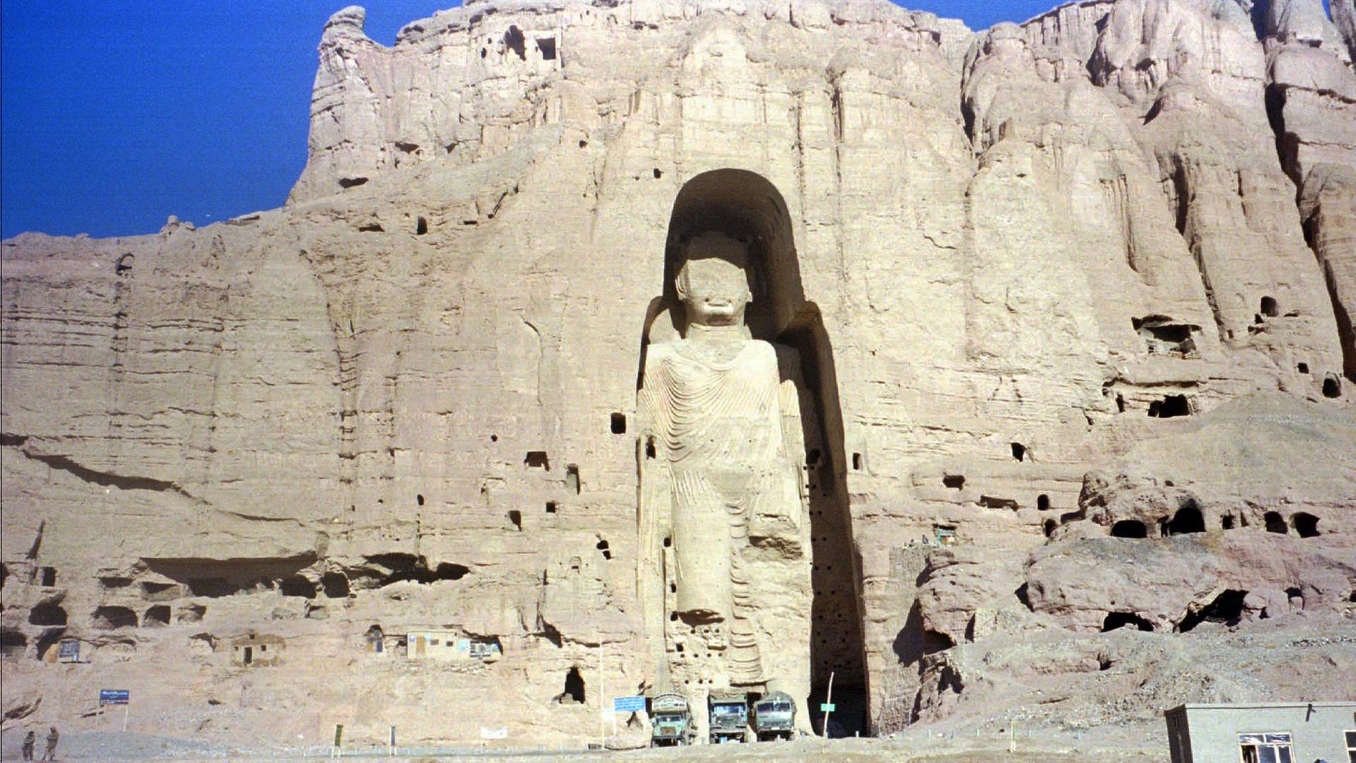 Buddha-Statue in der Touristenstadt Bamian in Zentralafghanistan