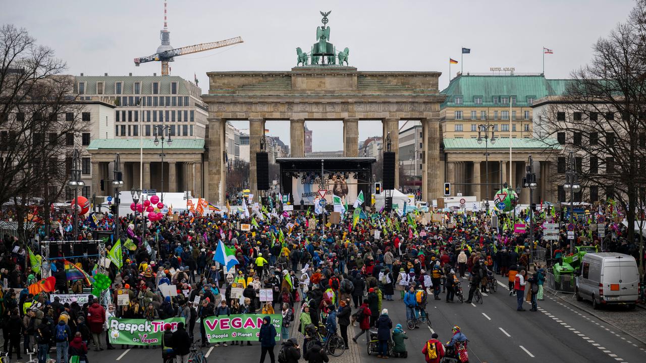 Landwirte demonstrieren in Berlin