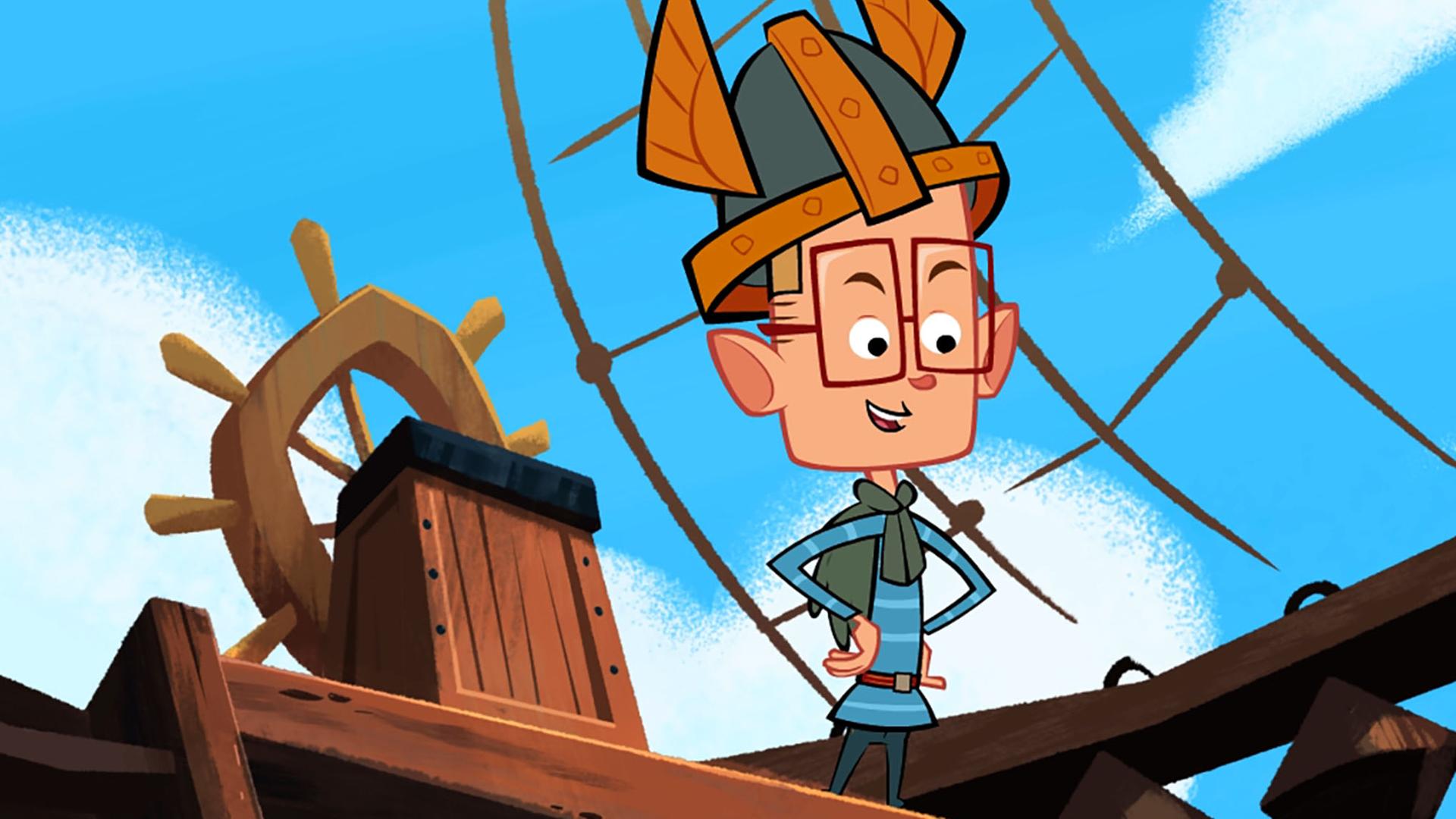Kapitän Marcus steht an Bord seines Schiffes. Er blickt hinunter auf seine Crew, bestehend aus Ephi und Ratrick und ist optimistisch, auch diese Mission zu meistern.