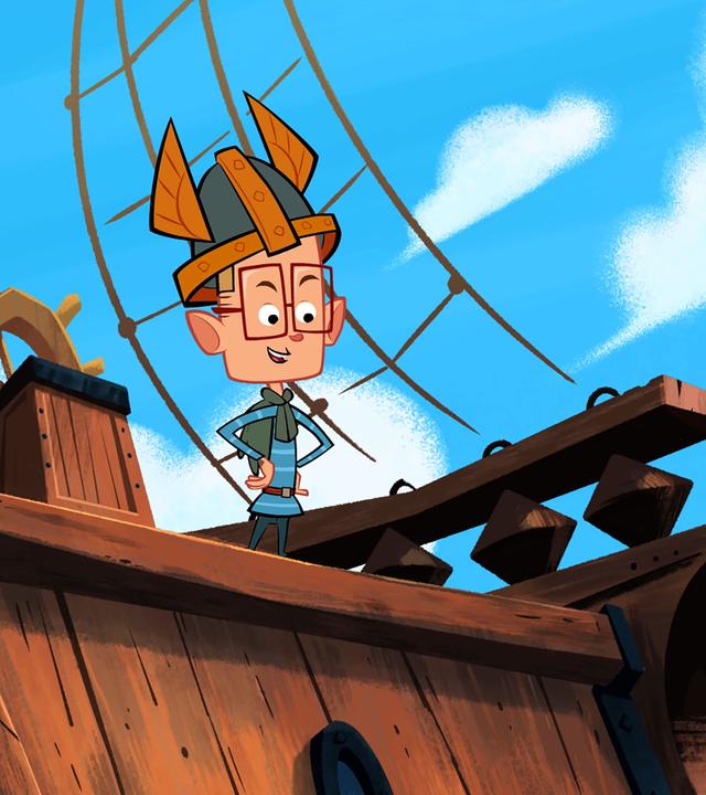 Kapitän Marcus steht an Bord seines Schiffes. Er blickt hinunter auf seine Crew, bestehend aus Ephi und Ratrick und ist optimistisch, auch diese Mission zu meistern.