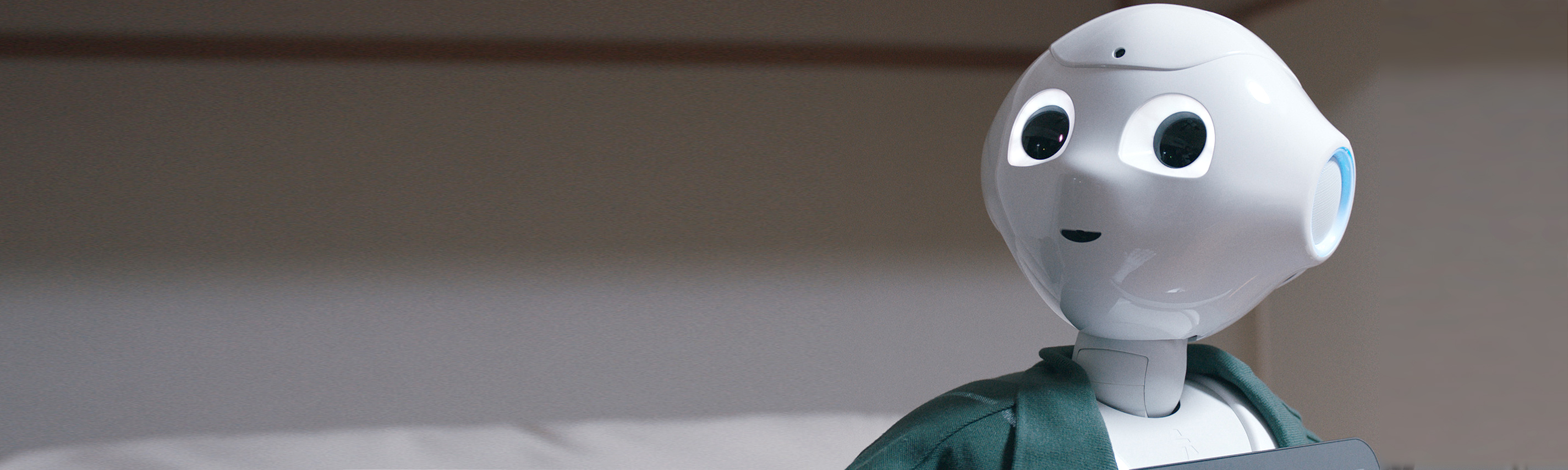 Roboter Pepper in Nahaufnahme.