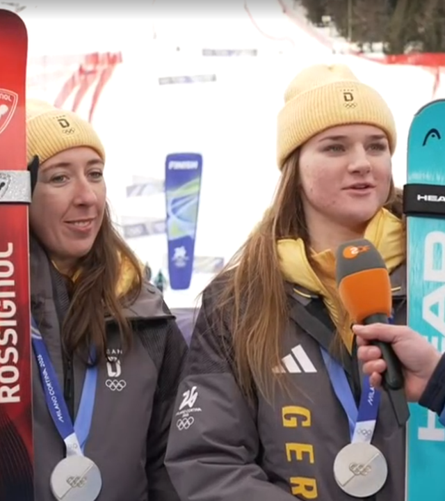 Emma Aicher und Kira Weidel-Winkelmann im Interview am 10.02.2026