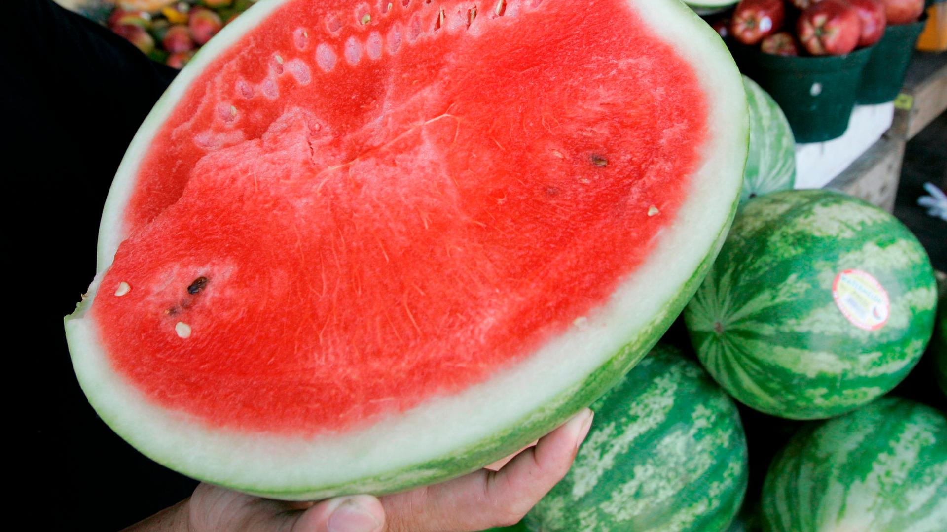 Halbierte Wassermelone