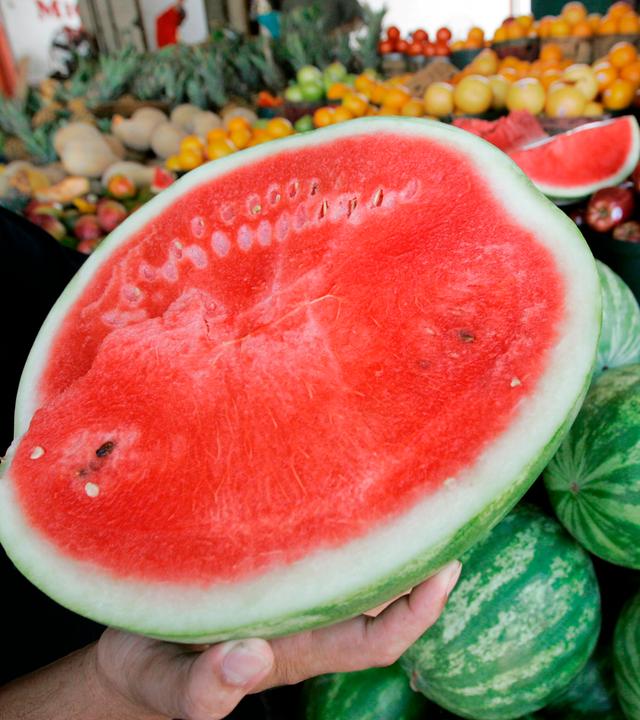 Halbierte Wassermelone