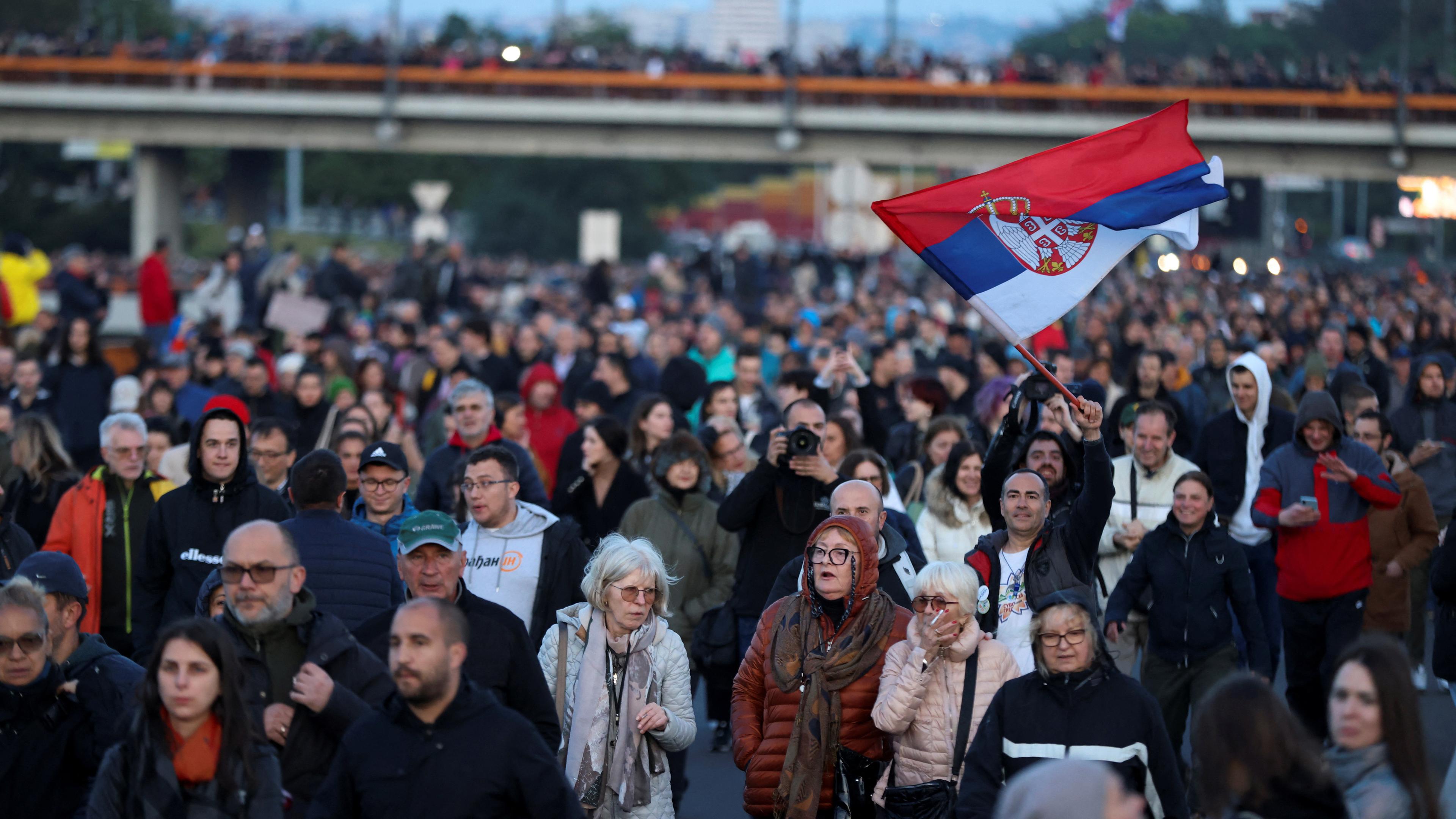Protest "Serbien gegen Gewalt" in Belgrad