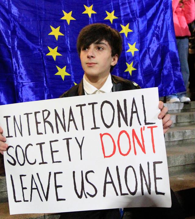 Nach der Parlamentswahl in Georgien - Proteste