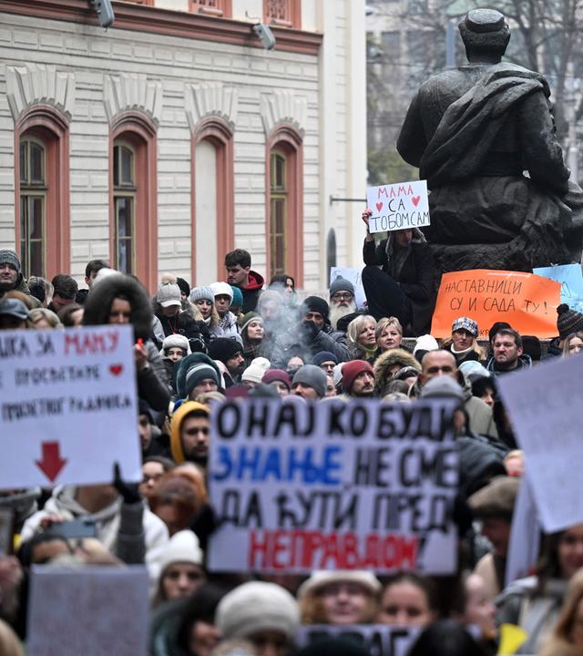 SERBIA-EDUCATION-TRANSPORT-PROTEST