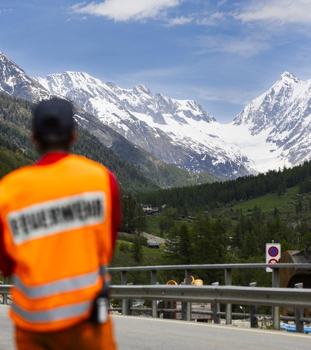 The village of Blatten VS in the Loetschental valley evacuated due to the risk of a rockfall