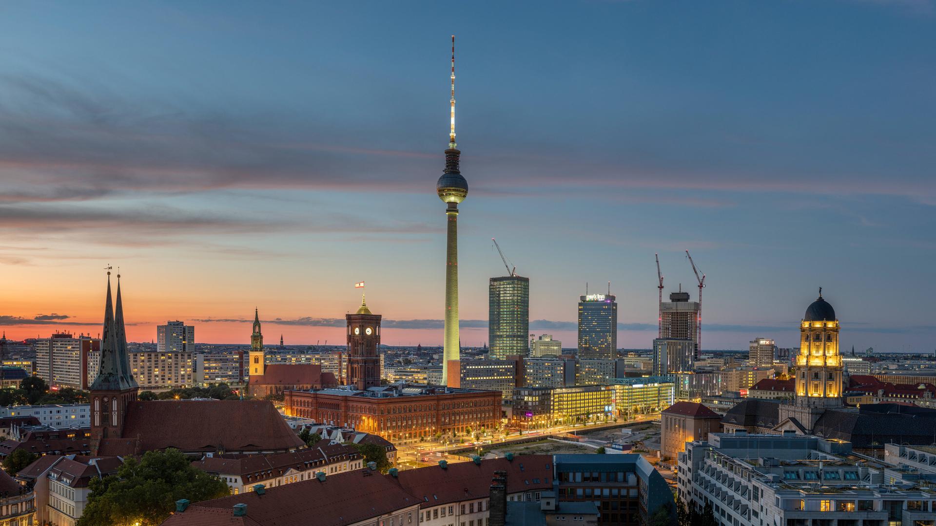 Panorama vom Zentrum Berlin Mitte.