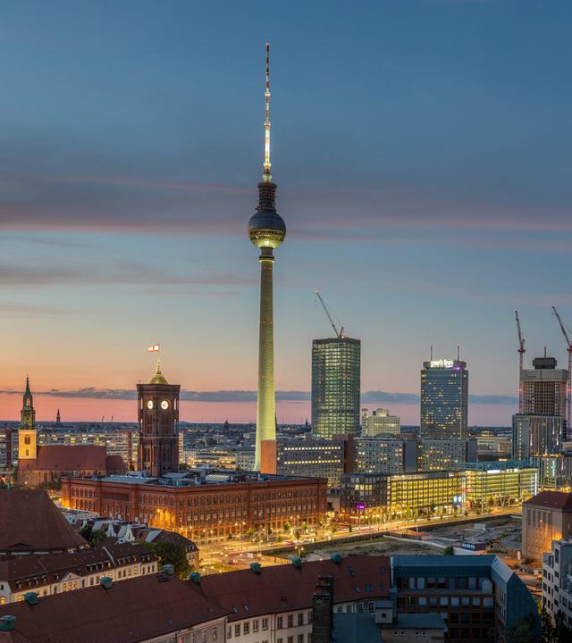 Panorama vom Zentrum Berlin Mitte.