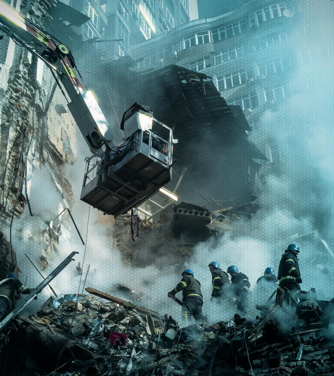 Ukraine - Zerstörung in Kiew
