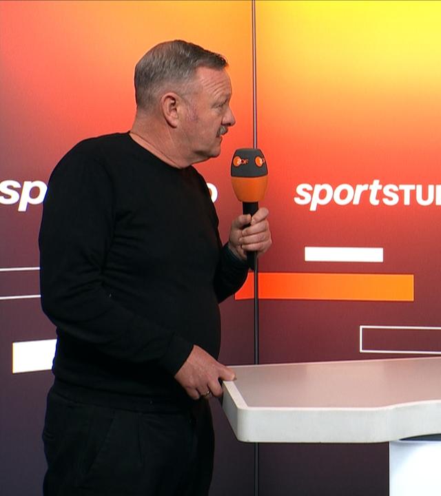 Gladbachs Geschäftsführer Roland Virkus im Ministudio des aktuellen Sportstudios.