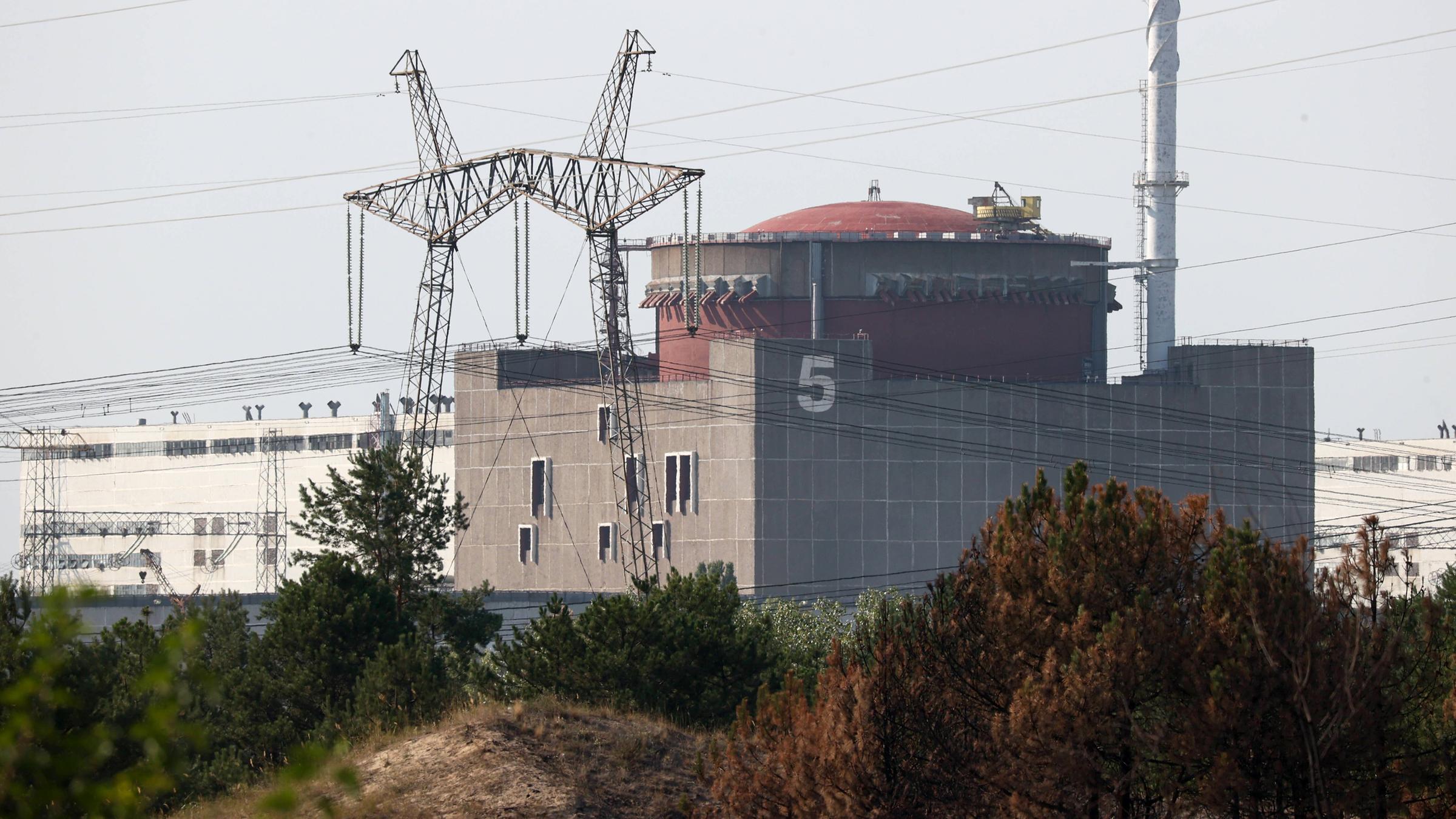 A view from the Zaporizhia nuclear power plant