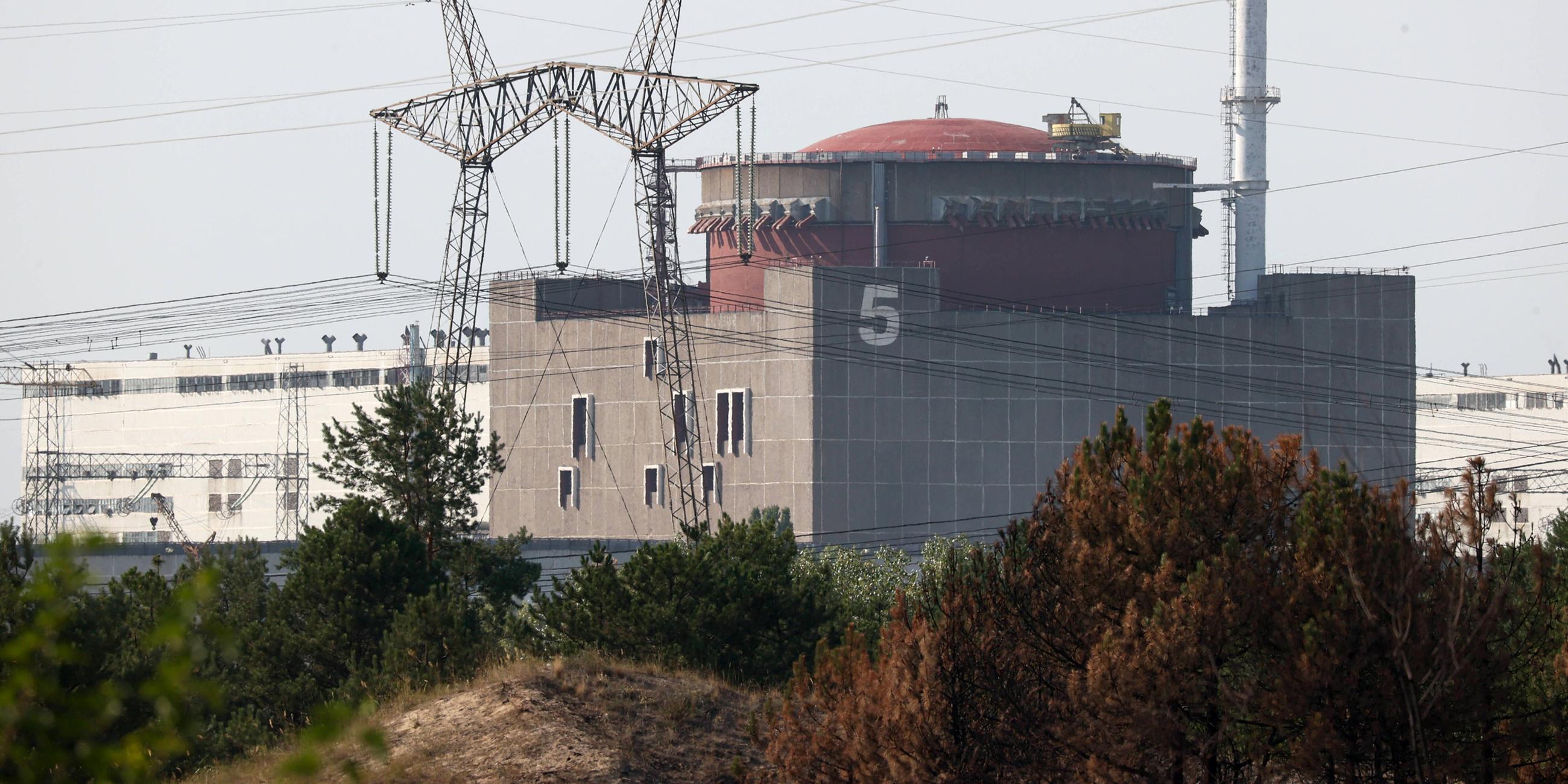 Ein Blick auf das Kernkraftwerk Saporischschja