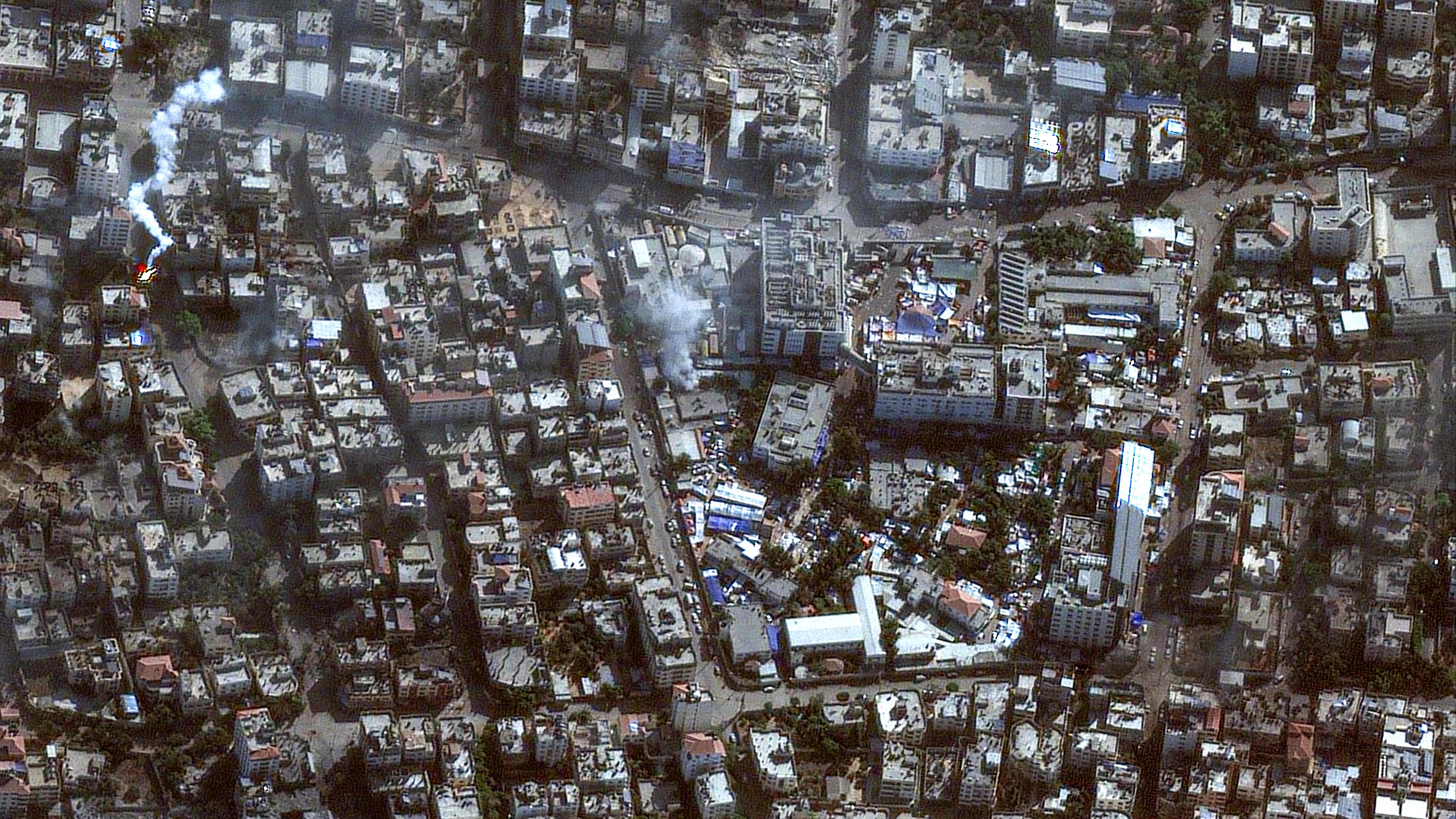 Luftaufnahme des Al-Shifa-Krankenhaus in Gaza
