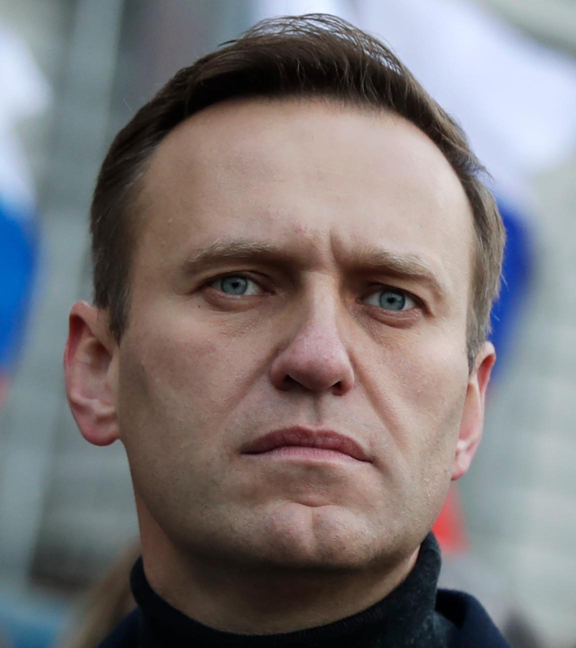 Der russische Oppositionsaktivist Alexej Nawalny nimmt im. Februar 2020 an einer Demonstration in Moskau teil.
