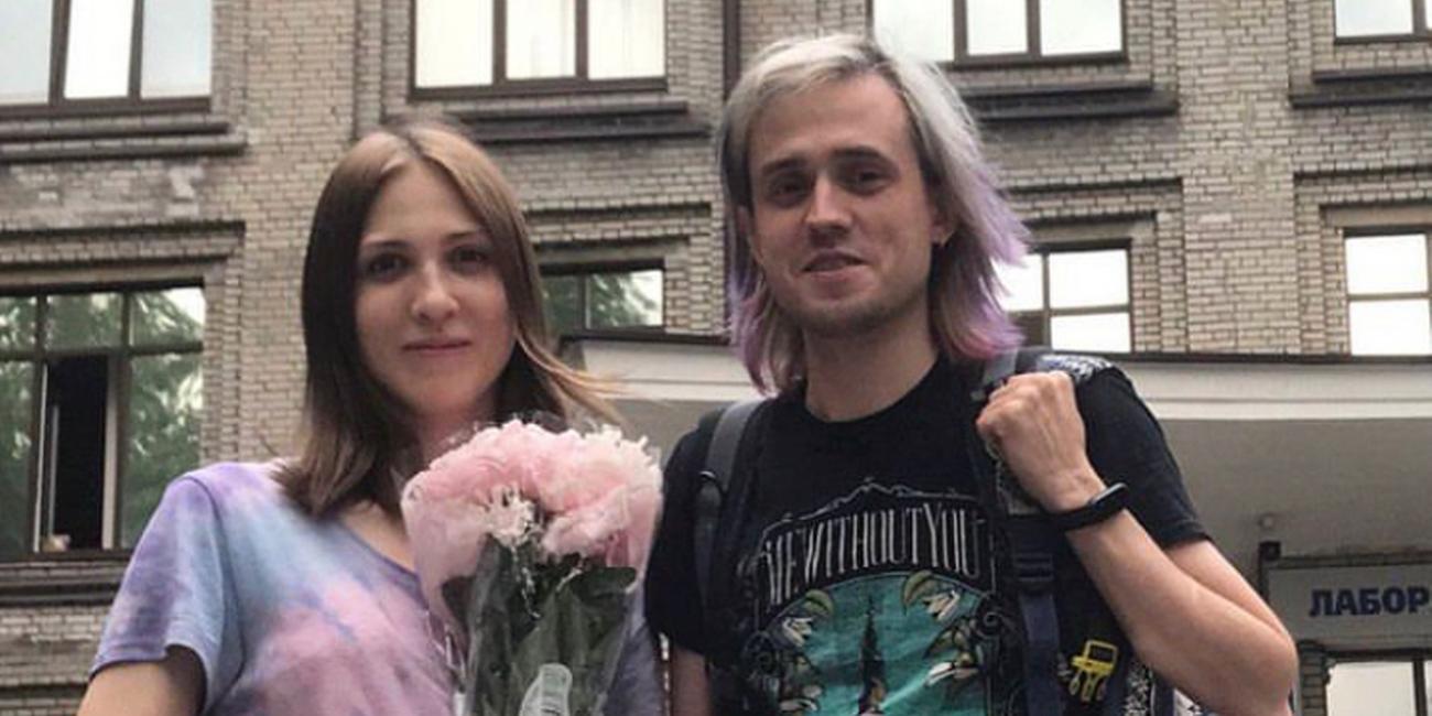 Sofia Subbotina und Alexej Beloserow, Freunde der Künstlerin Alexandra Skochilenko