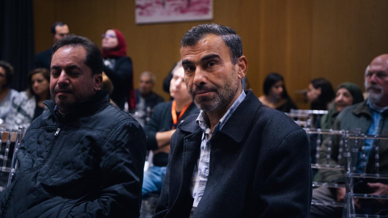 Ali Sahili bei einem Treffen der Depositors Outcry Association im Dezember.