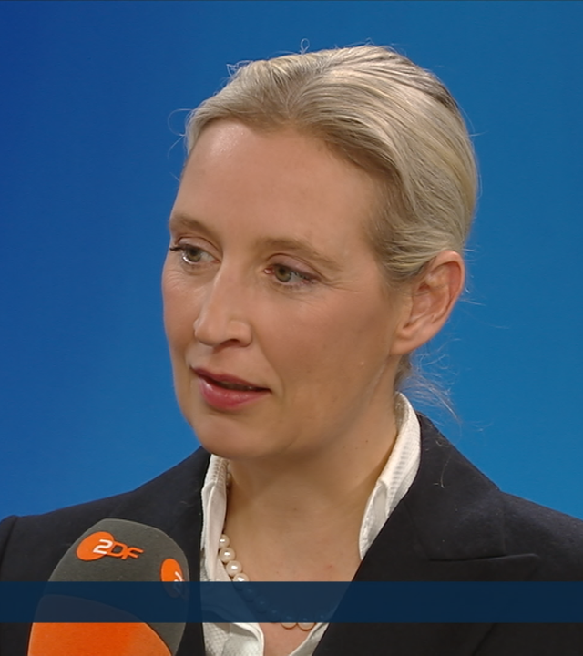 AfD-Vorsitzende Alice Weidel mit einer Reaktion zur Landtagswahl in Baden-Württemberg.