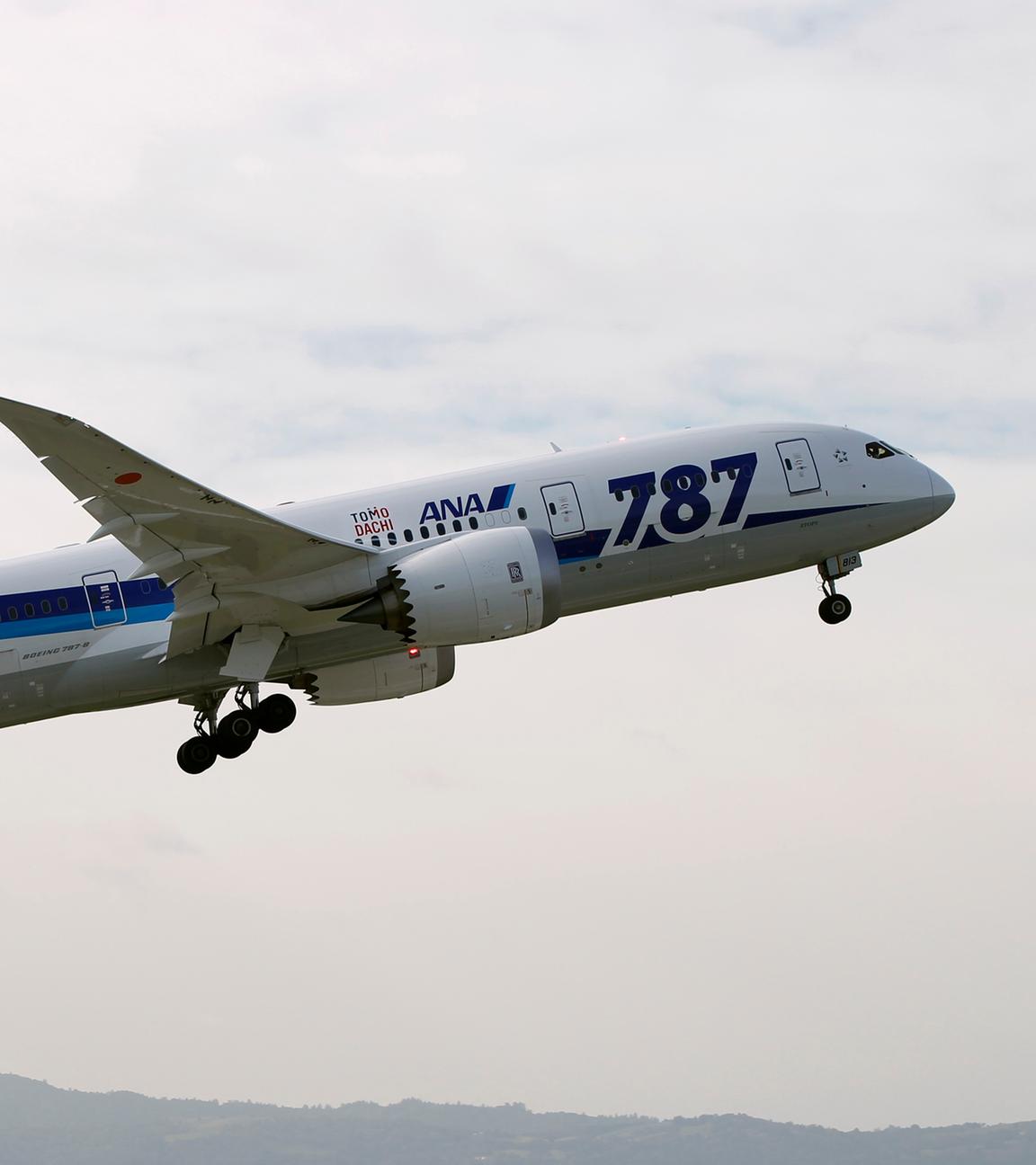 USA, Kalifornien: Ein All Nippon Airways Boeing 787 Dreamliner startet am San Jose International Airport, Archivbild
