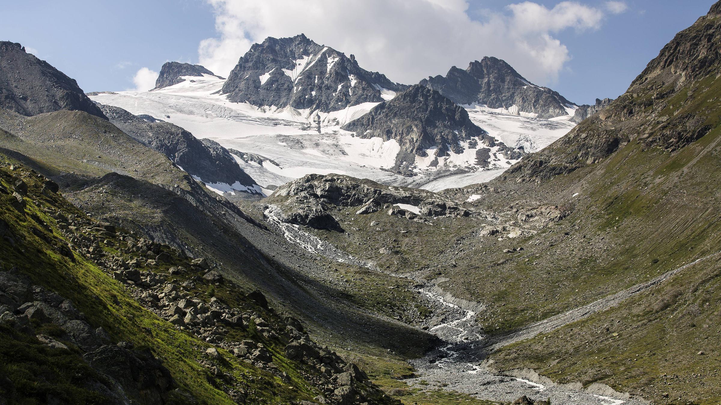 Jamtal-Gletscher am Jamtalferner in Tirol, Österreich