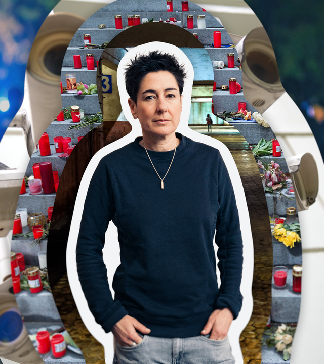 Dunja Hayali in einer Fotomontage