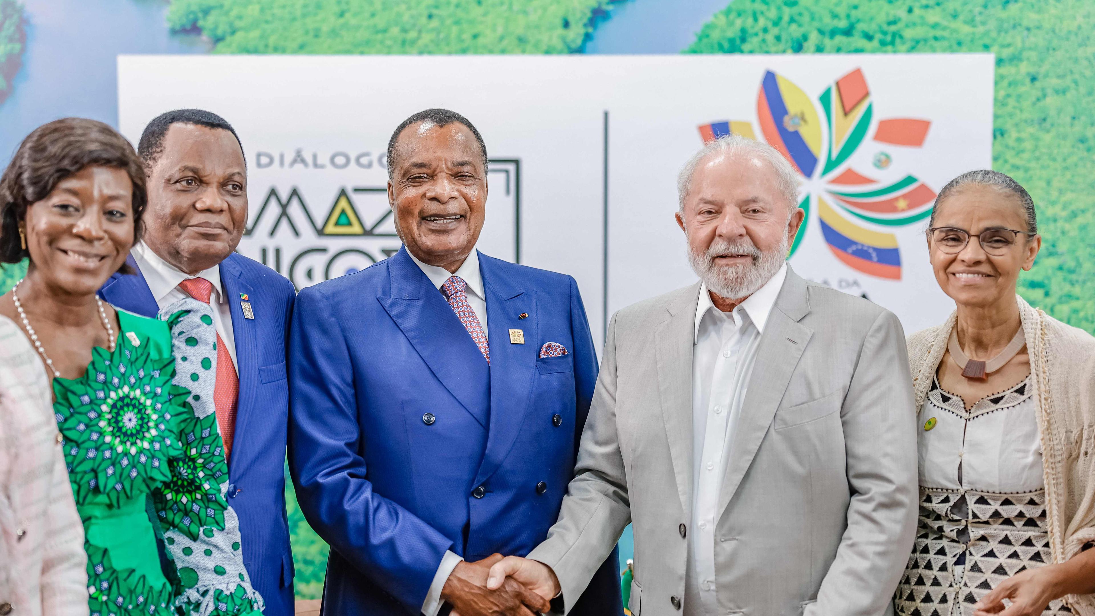 Der brasilianische Prädident Lula mit dem Präsidenten der Republik Kongo, Sassou