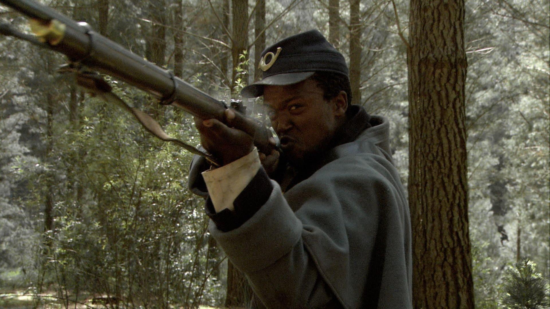 Nach Abschaffung der Sklaverei durch Lincoln, meldeten sich viele afroamerikanische Soldaten für die Truppen der Union.