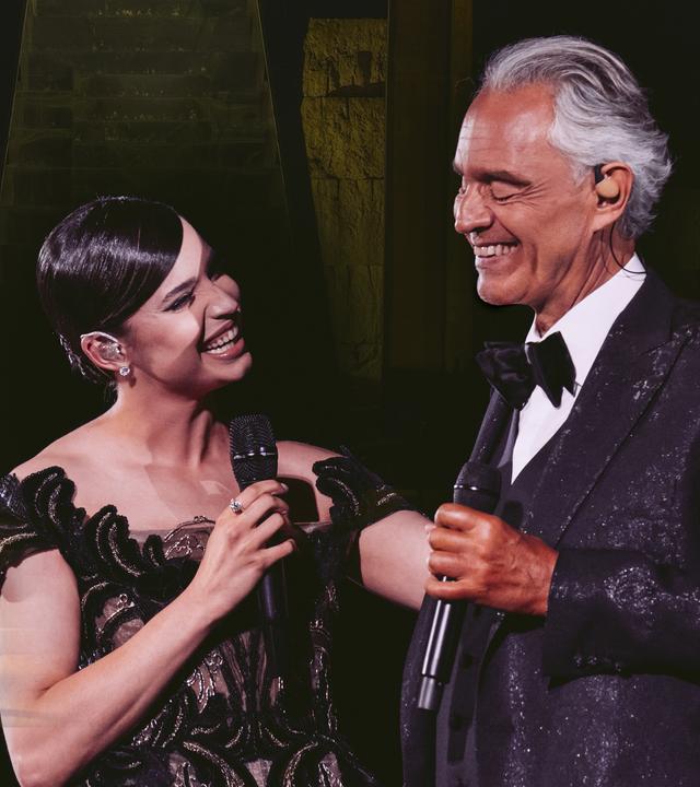 Sängerin Sofia Carson tritt auf bei Andrea Bocelli in der Toskana