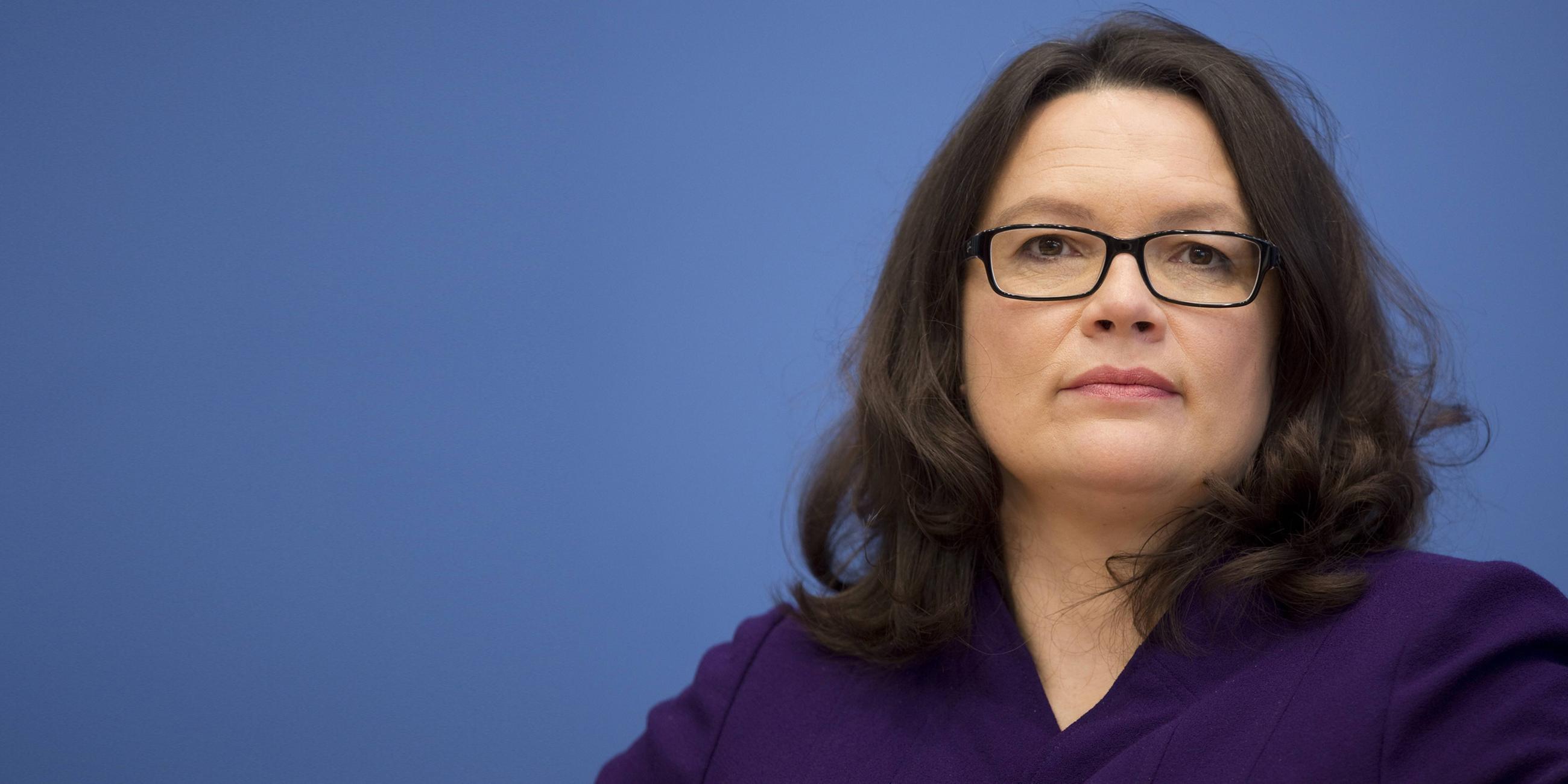 Archiv: Andrea Nahles am 01.12.2015 in Berlin