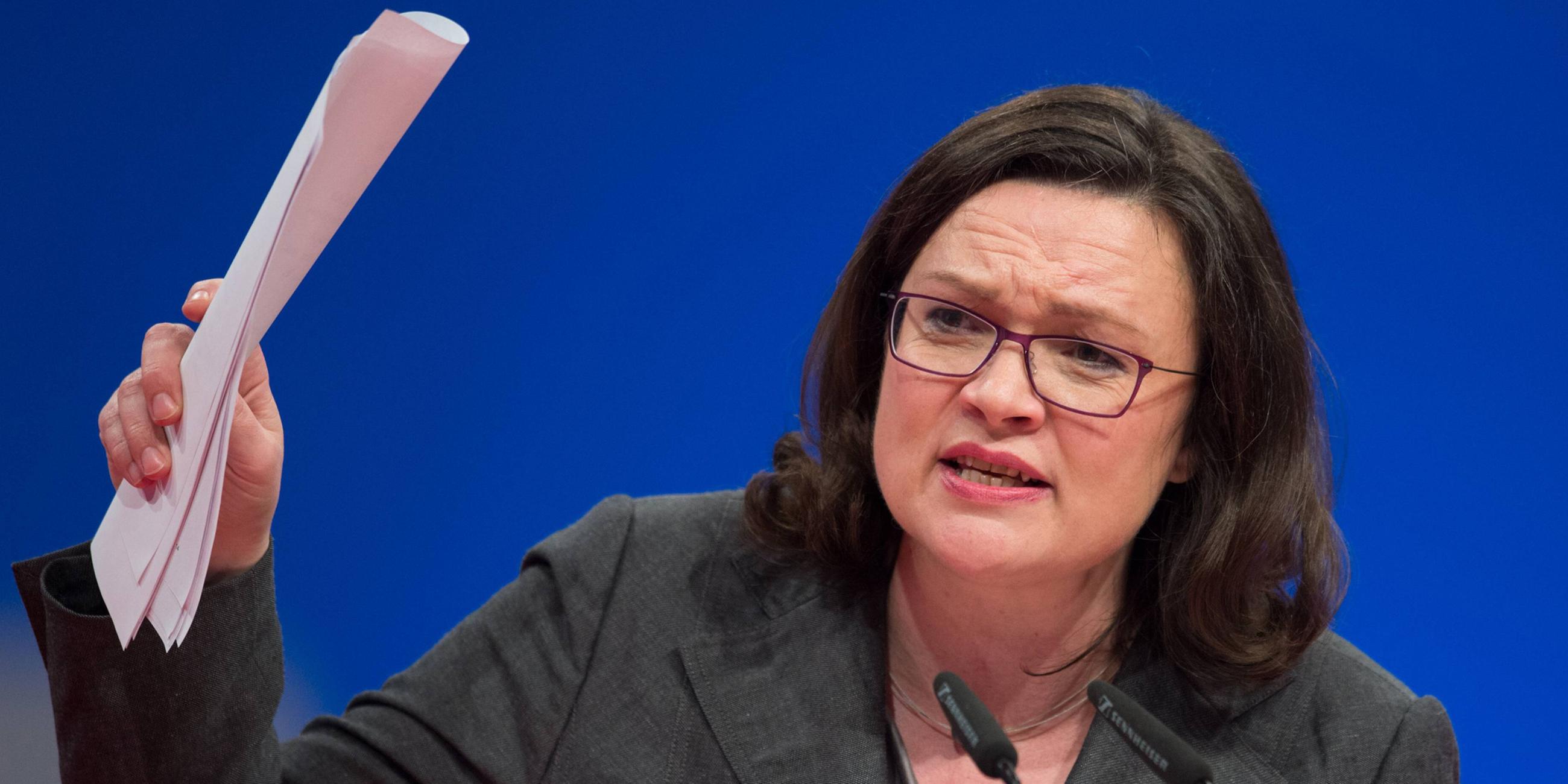 Archiv: Andrea Nahles am 07.12.2017 in Berlin