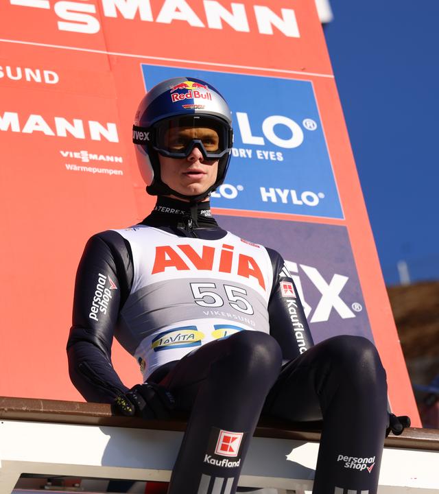 Skispringer Andreas Wellinger beim Skifliegen in Vikersund