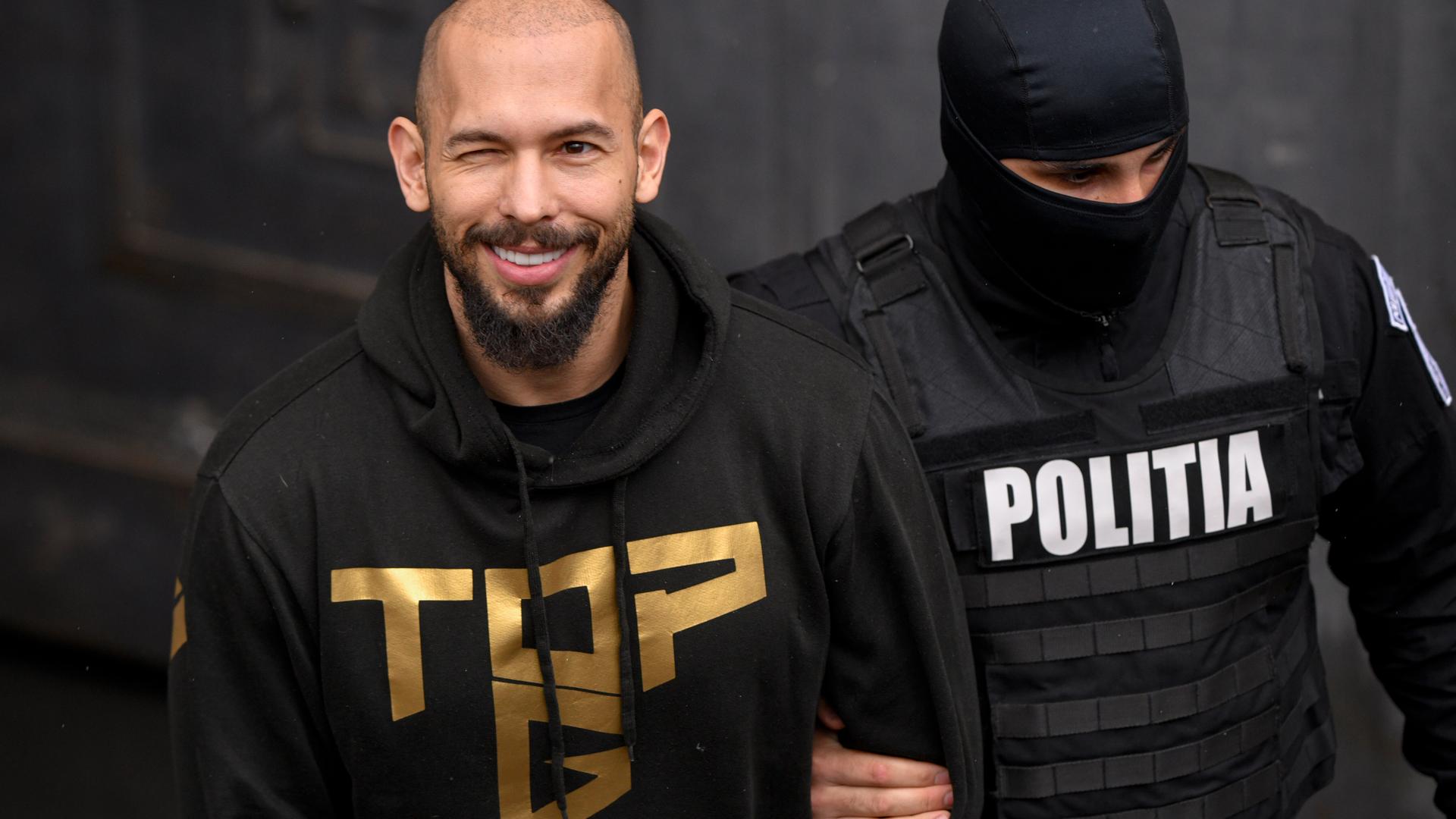 Andrew Tate bei Festnahme