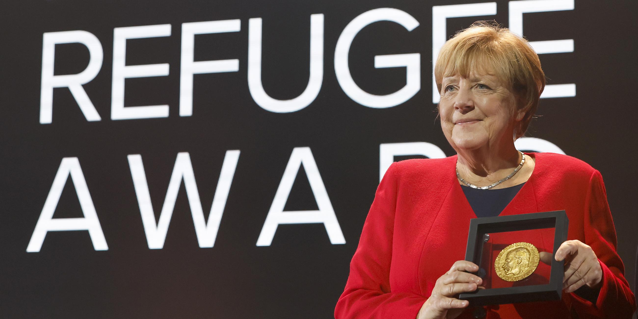 Angela Merkel, aufgenommen am 10.10.2022 in Genf (Schweiz)