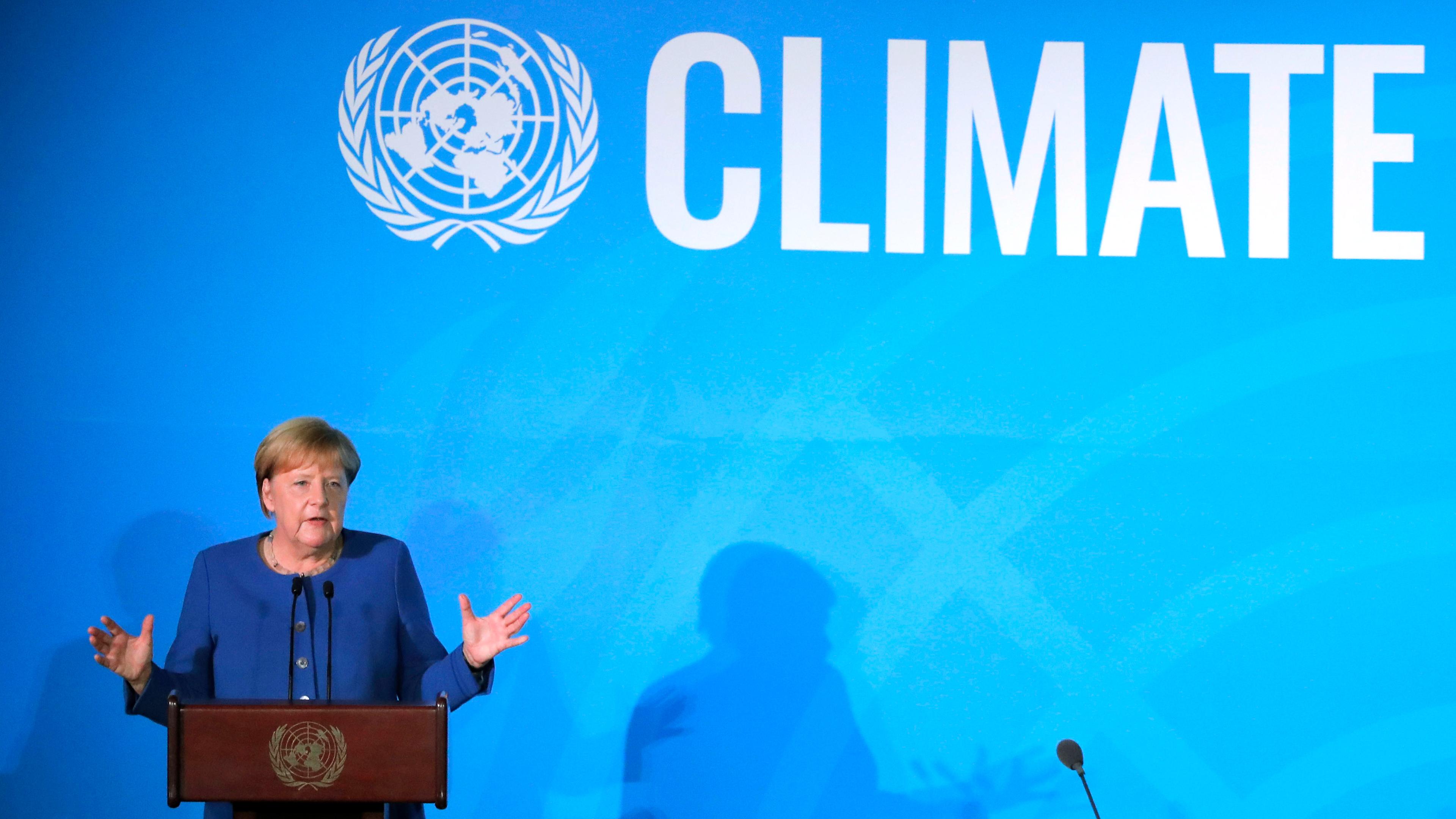 Angela Merkel spricht beim UN-Klimagipfel in New York