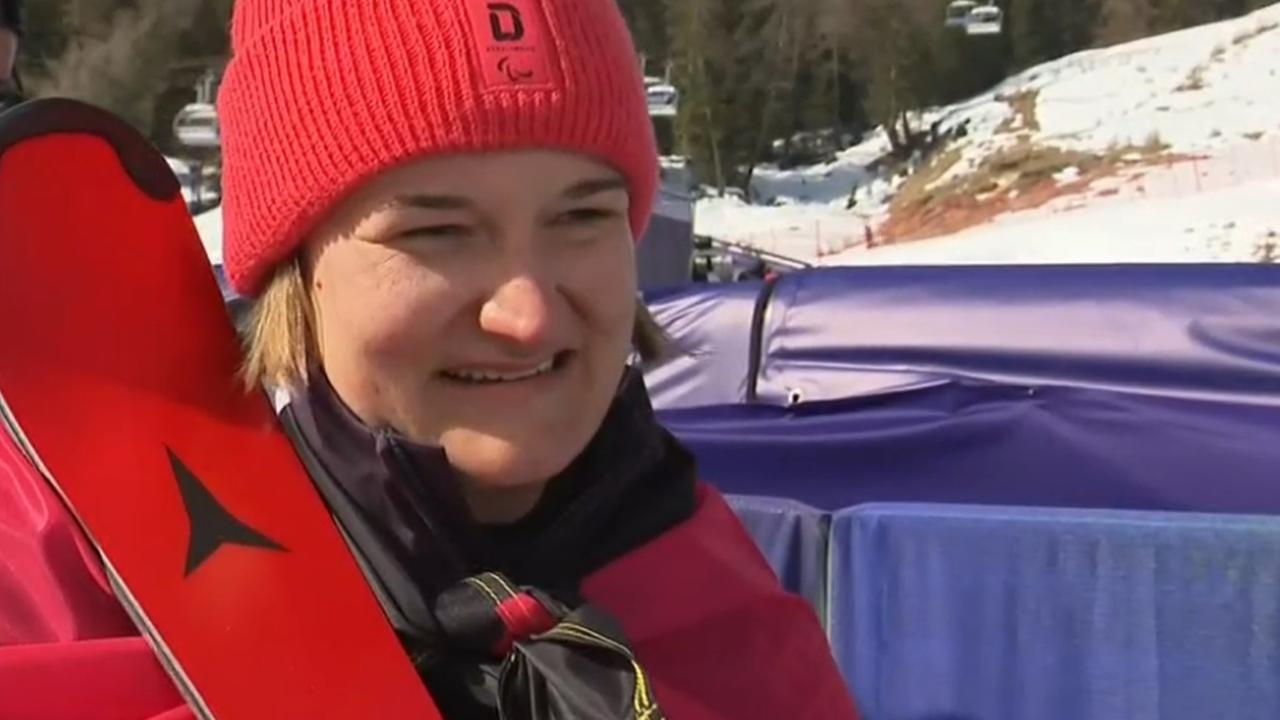 Anna-Lena Forster nach der Abfahrts-Goldmedaille im Interview